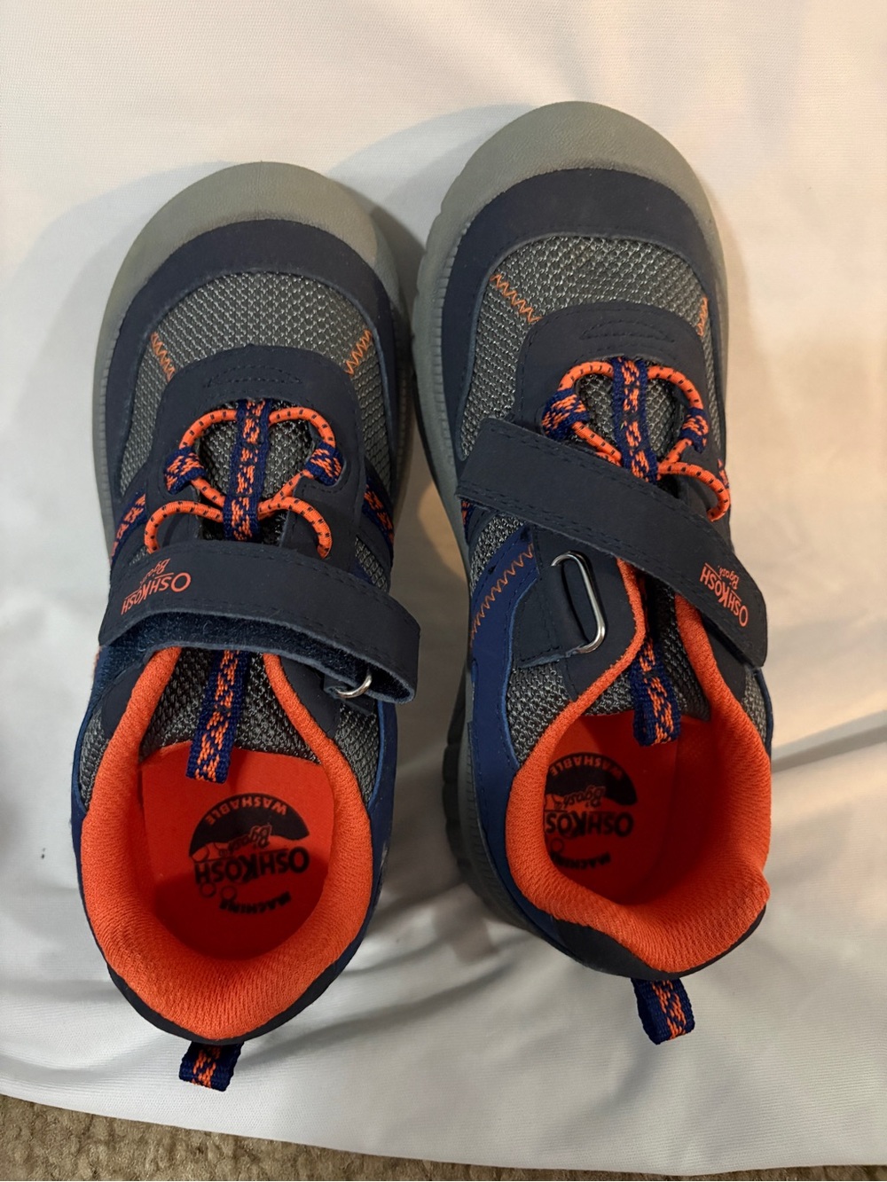 OshKosh B'gosh Navy and Orange Kids Sneakers